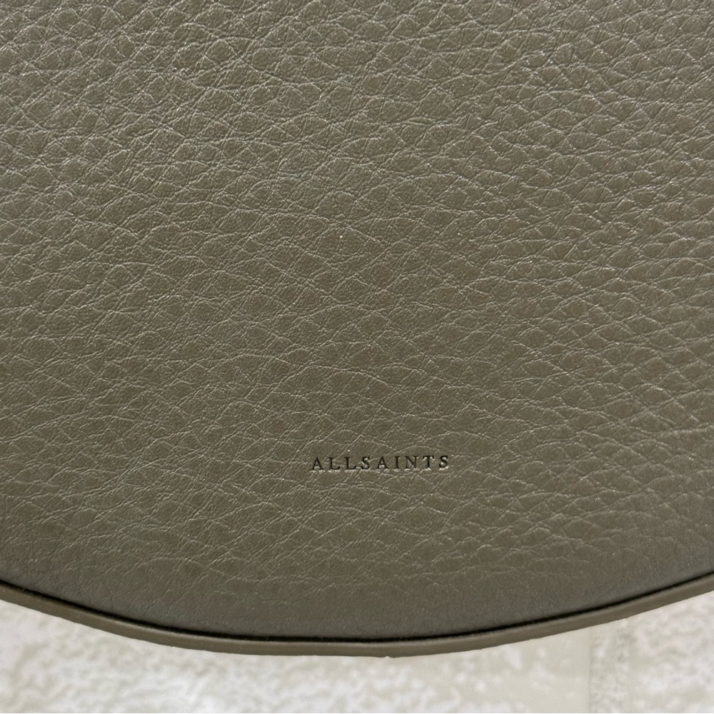 AllSaints Half Moon Tarmac Green Leather Crossbody bag - Picture 11 of 16
